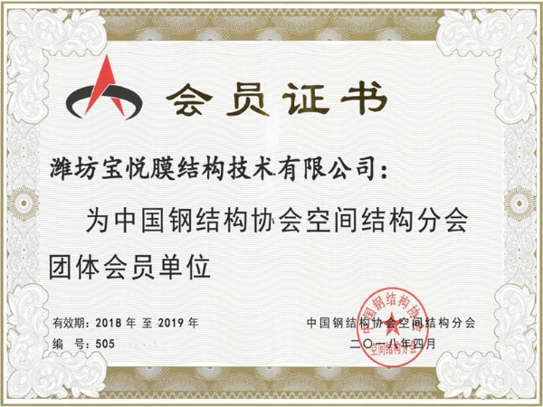 会员证书
